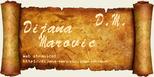 Dijana Marović vizit kartica